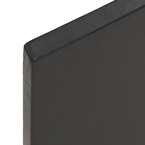 Étagère murale chêne massif gris : support suspendu robuste - 5