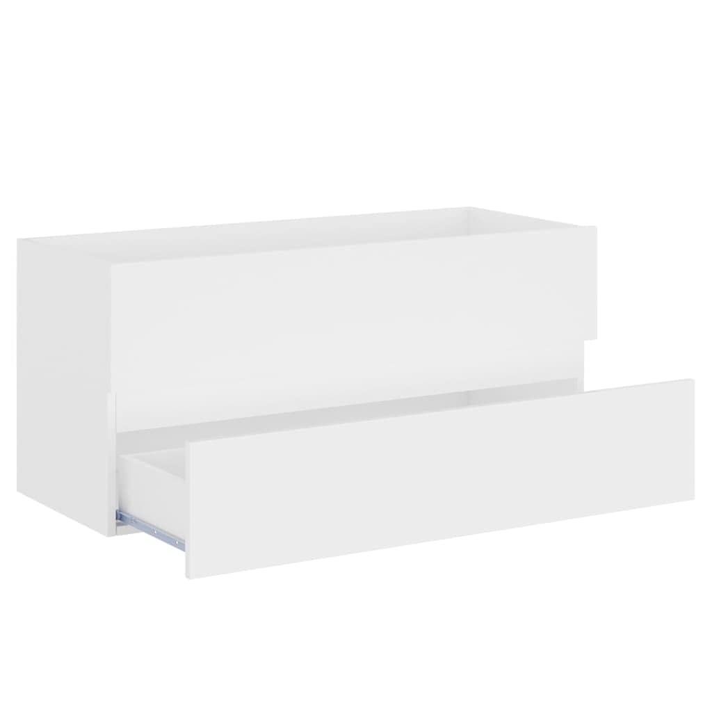 vidaXL Wastafelkast 100x38,5x45 cm bewerkt hout betongrijs vidaXL Wastafelkast 100x38,5x45 cm bewerkt hout betongrijs