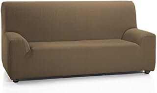 Martina Home Tunez Elastic Sofa Cover, Brown (Leather), 2 Seater (120  190 cm)