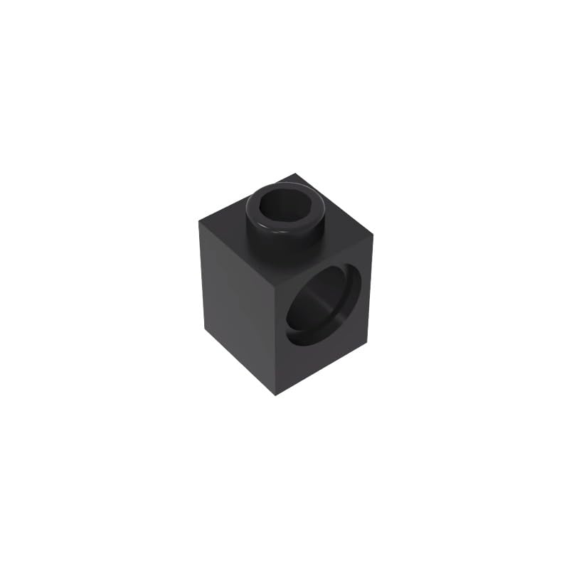 Gobricks GDS-622 Technic Brick 1 x 1 with Hole 50PCS Compatible with Lego 6541 DIY Parts and MOC Components for Major Brick Brands Color?Black 26