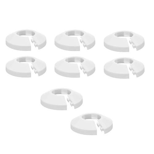 12 Pcs Radiator Pipe Covers - Pipe Collars White Radiator Pipe Collars, Radiator Pipe Covers White Pipe Covers, Water Pipe Covers Fit for 15 mm Diameter Pipe