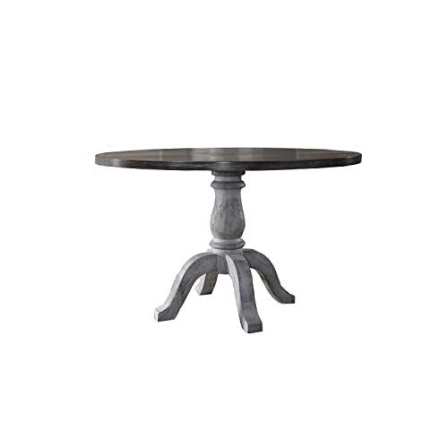 Best Master Furniture Karen Farmhouse Style Wood Round Dining Table