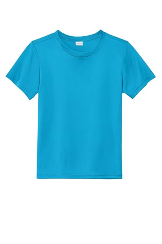 SPORT-TEK Youth PosiCharge Re-Compete Tee | Lightweight Short Sleeve T-Shirt for Boys & Girls, Athletic Fit Summer Clothing for Kids