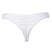 FOCUSSEXY Women's Hot Summer Brazilian Beachwear Bikini Bottom Thong Swimwear White S