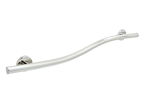 Decorative Grab Bar for Shower Bathtub - Stair Bed Toilet Home / Stand Assist & Safety Handrail / 304 Stainless Steel / Left / Polished Chrome / 36