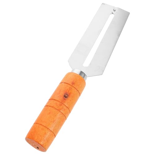 Toyvian Éplucheur Multifonction en Acier Inoxydable et Bois Outil à Éplucher Pommes de Terre Carottes et Fruits Manche Ergonomique Usage Domestique et Professionnel Épluche-Carottes