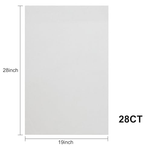Image of Aida Cloth 28 Count Cross Stitch Fabric,19x28inch (28CT,White)