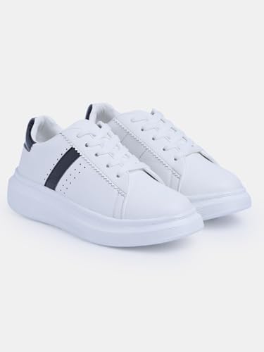 Image of Longwalk White Sneakers for Women & Girls | Trendy & Lightweight Casual Shoes