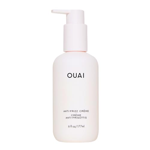 OUAI Anti Frizz Cream - Moisturizing Hair Cream with Frizz Control & Heat Protection - Provides Lasting Hydration with Jackfruit & Beetroot Extract - Paraben, Phthalate & Sulfate Free (6 oz)