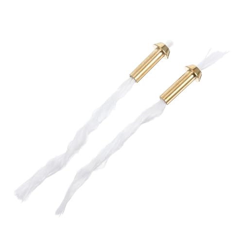 ARTIBETTER 2 Pcs Copper Tube Wicks for Oil Candles Precision Tubing Wick Replacement for Kerosene Lanterns Lamp Burners