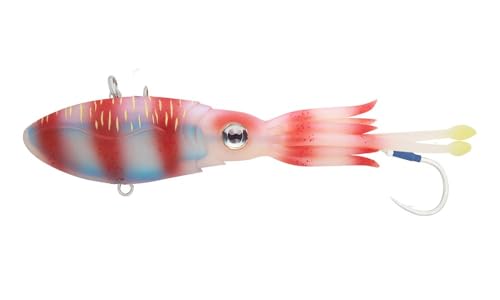 Nomad Design Squidtrex 190mm 7 1/2" Patented Vibrating Soft Bait Fishing Lure, Scent-Added Durable TPE wit Strong BKK Assist Hooks for Mant Saltwater Species Like Tuna, Amberjack, Grouper