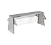 Countertop Buffet Style Breath Guard w/ 5 Pan Size, Double Service