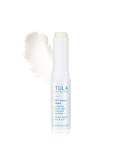 TULA Skin Care 24-7 Power Swipe Hydrating Day & Night Treatment Eye Balm | Dark Circle Under Eye Treatment, Instantly Hydrate and Brighten Undereye Area, Portable and Perfect to Use On-the-go | 0.23oz