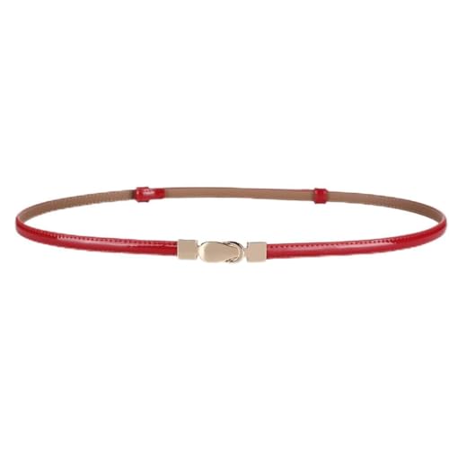 HBJWOV Women's Slim Leather Belt Decoration Shirt With Dress Versatile Small Belt Waist Chain For Women(white-Dinosaur Doodle4)