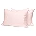 Pizuna Luxuriöser Soft-Satin 2er Pack Kissenbezug 70 x 90 cm Licht Rosa, 400 Fadenzahl Baumwolle Kissenbezüge, 100% Langstapel Baumwolle Kissenbezug (Licht Rosa, 70x90 cm)