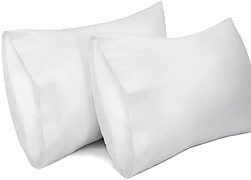 Lirex 2 Pack Pillow Cases, 100% Cotton 400 Thread Breathable Pillowcases Pillow Covers, 50 x 75 cm Queen Size, Beige Blossom