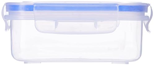 Image of Aristo Lock & Fresh 210 Plastic Storage Container For Storing Snacks, multipurpose use Set of 4-700 ML, Transparent Clear, medium (LOCK&FRESH210) (19 x 13 x 5.5cm)