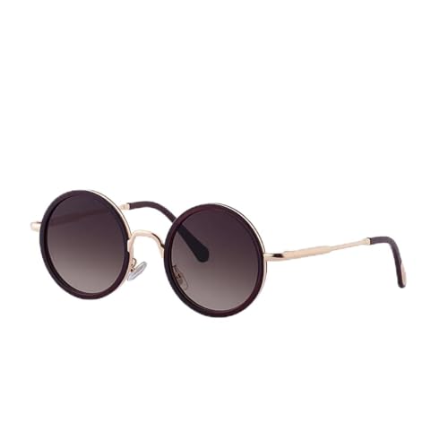 Lunettes de soleil rondes en métal contre l'éblouissement en plein air