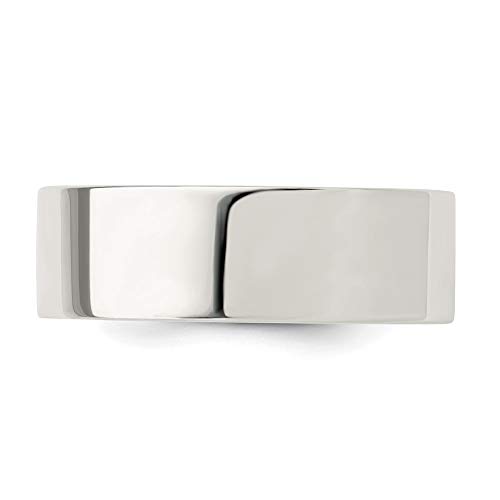 Wedding Band Ring Band 925 White Sterling Silver Comfort Flat4