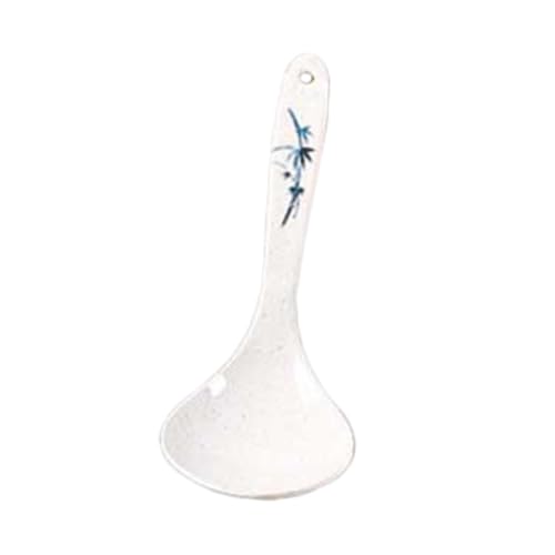 FSE 7008BB Rice Ladle, 1-1/2 oz., 9" x 3", one-Piece, Break-Resistant, Dishwasher Safe, Hanging Hole, Melamine, Blue Bamboo, Pack of 12