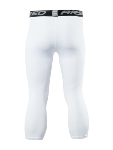 ARSUXEO Men's 3/4 Running Compression Tights Capri Pants K754