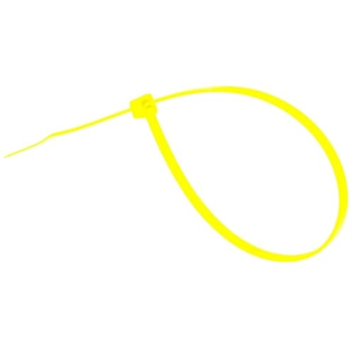 Image of GTSE 4 inch Yellow Zip Ties, 100 Pack, 18lb Strength, UV Resistant Nylon Small Cable Ties, Self-Locking 4 Inch Tie Wraps
