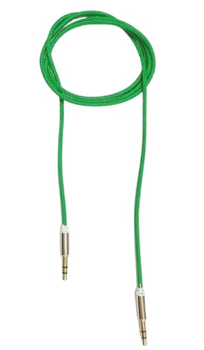 L&L® 3.5mm Nylon Stereo Jack To Jack Audio Headphone Aux Cable Lead for iPhone ipod (Green)