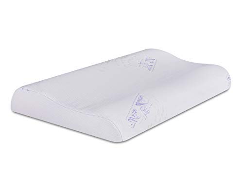 The White Willow Memory Foam Junior Contour Shape Pillow for Neck Support with Removable Zip Cover -(18.5 x 10.5 x 2.9), Multi (B07DKGV1CD) Amazon Price History, Amazon Price Tracker