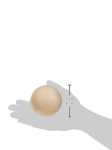 Boule En Bois Brut Rayher ø80mm - Non Percée - Pour Loisirs Créatifs