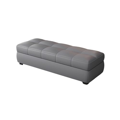 Banc de rangement multifonction avec repose-pieds intégré - 2