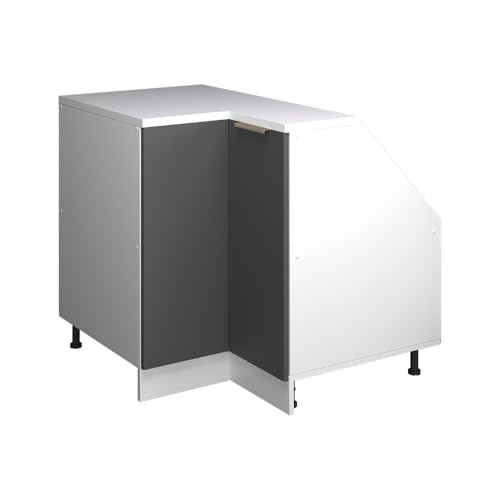 Image of Vicco Corner kitchen cabinet for sloping roofs Raul, Anthracite gold, 75.6 cm with 1 door, cabinet carcass 60 cm depth, for flexible combination within modular kitchen systems