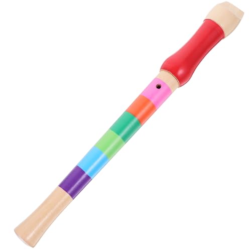 ULTNICE FlûTe à Bec Soprano En Bois 8 Trous Pour Enfants - Instrument De Musique ÉDucatif Avec Couleurs Vives Et Motifs Attrayants