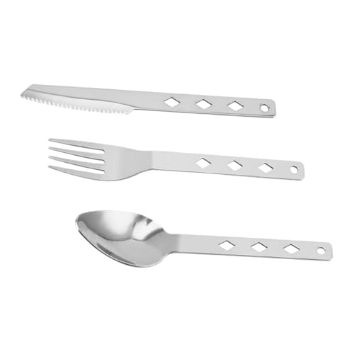GALPADA 1Set Folding Stainless Steel Cutlery Portable Tableware for Camping Picnics and Outdoor Activities Durable Lightweight Fork Spoon and