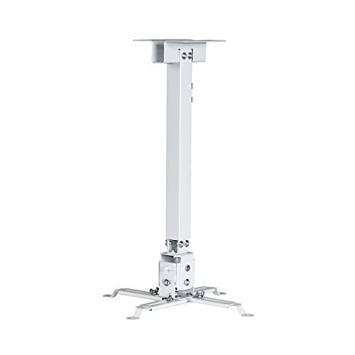 YCLZY Soporte de Techo para proyectores con Brazos estirados Ajustables, 30 kg, orientable ±22,5 ° e inclinable ± 15° para proyectores Cover