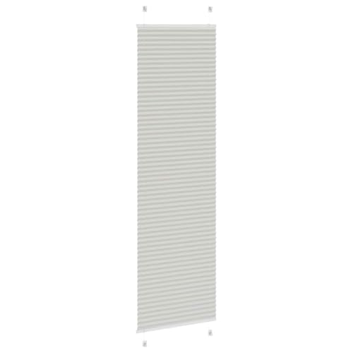 Store plissé gris clair 65x200 store zébré polyester fenêtre - 5