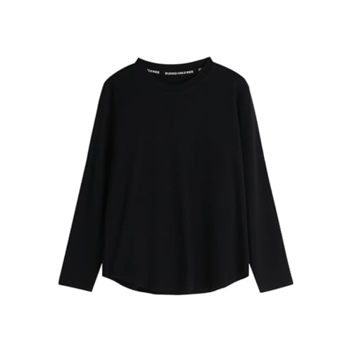 Girls Puff Short Sleeve Shirts Round Neck Tunic Tops Casual Solid Blouses