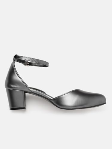 Image of Marc Loire Women's Pointed Toe Block Heel Fashion Sandals with Buckled Ankle Strap