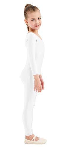 Image of Kepblom Girls Scoop Neck Long Sleeve Unitard Bodysuit Dancewear For Child
