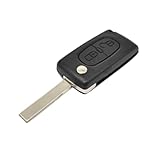 Coque Clé De Voiture Coque De Clé Télécommande À 2 Boutons CE0523 CE0536 pour 308 207 307 3008 5008 807 Protection Coque Clé(11 Star Yellow)