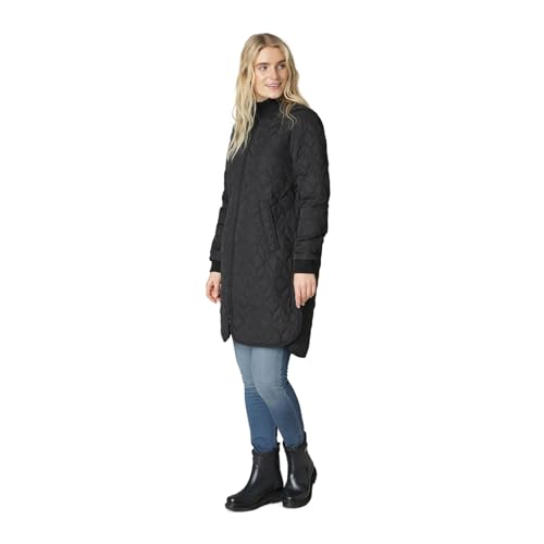 Manteau matelassé noir ART06 100% polyester avec rembourrage doux Ilse Jacobsen