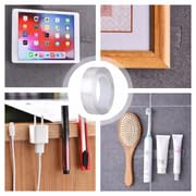 Image of YAJNAS Nano Double Sided Tape | Heavy Duty Reusable Washable Traceless Adhesive Gel (2mm Thick, 24mm Wide) | Strong Multipurpose Mounting Tape for LED Lights, Hooks, Frames & Home Use (1 METER)