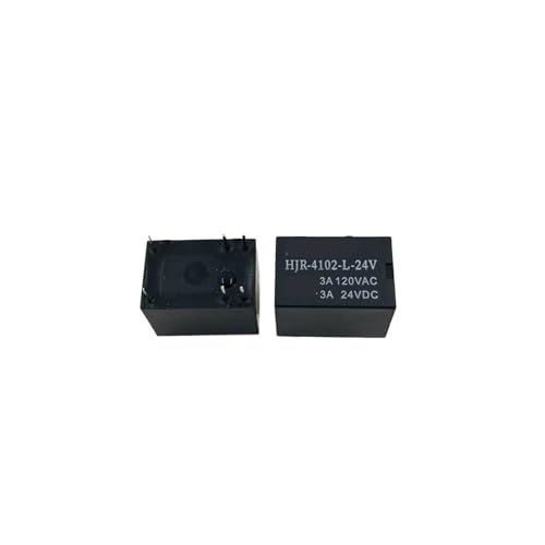 Relais HJR-4102-L-24V miniature 6 broches 3A pour circuits imprimés, lot de 10 pièces