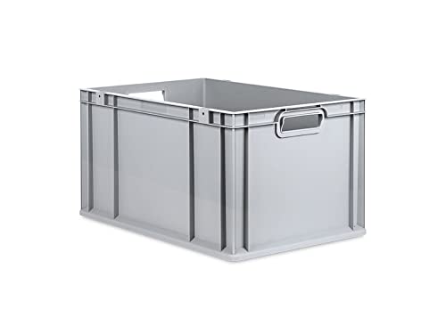 PROREGAL Eurobox NextGen Economy | Griffe offen | HxBxT 32x40x60cm | 65 Liter | Eurobehälter, Transportbox, Transportbehälter, Stapelbehälter