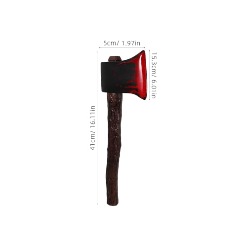 Hache sanglante d'Halloween DOITOOL en plastique noir pour costume effrayant