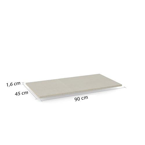 Rauch Möbel ZUBEHÖR, Einlegeboden, für Drehtürenschränke von Rauch mit Einer Elementbreite von 93 cm, Farbe Texline Leinenoptik, Maße 90x1,6x45cm