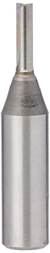 Trend CraftPro Straight Two Flute Router Cutter, 1/2 Inch Shank, 5mm Cut Diameter & 16mm Cut Length, Tungsten Carbide Tipped, C004X1/2TC