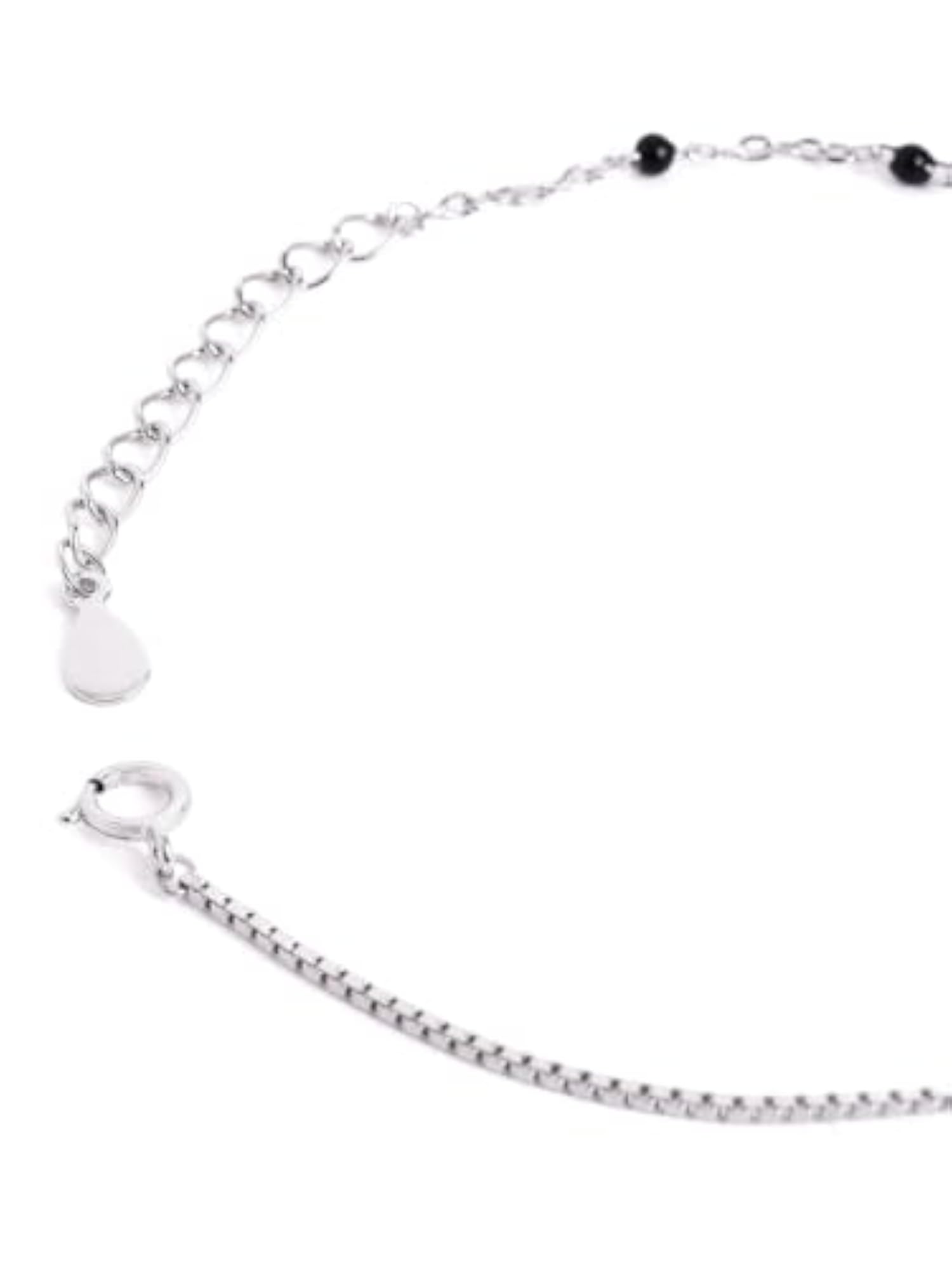 Women's 925 Sterling Silver Solitaire Sparkle Mangalsutra Bracelet