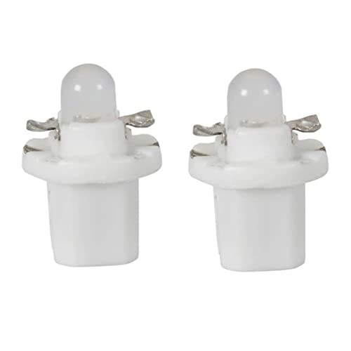 Tecnostore - 2 lámparas LED - Luz blanca T5 B8.5D - Bombilla de 12 V para el interior del automóvil, para el tablero, etc