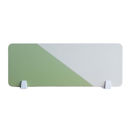 Acoustic Freestanding Desk Partition Screen, Durable Soundproofing Panel, Break-Resistant Spray Shield for Office, Off-White & Fruit Green, 60x30CM