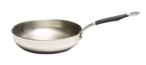 Proware Stainless Steel Soft Grip 24cm Frying Pan SS Interior
